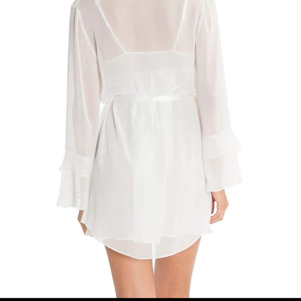 Elegant White Sheer Robe
